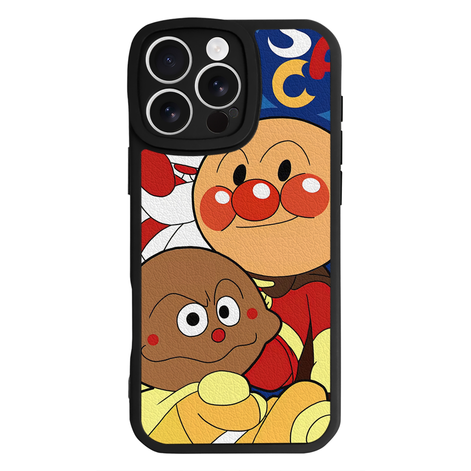 （画像用） アンパンマン Anpanman 【iPhone 16シリーズ対応】シリコンスマホケース（レザー調） 材質：シリコン